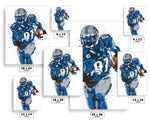 Calvin Johnson Detroit Lions Football Art Poster