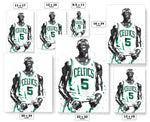 Kevin Garnett Boston Celtics Basketball Art Poster