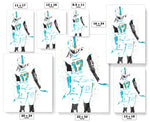 Jaylen Waddle Miami Dolphins Football Art Poster