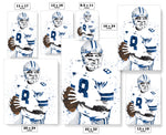 Troy Aikman Dallas Cowboys Football Art Poster