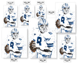 Troy Aikman Dallas Cowboys Football Art Poster