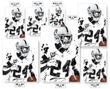 Charles Woodson White Jersey Las Vegas Raiders Football Art Poster