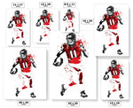 Julio Jones Atlanta Falcons Football Art Poster