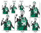 Paul Pierce Boston Celtics Basketball Art Poster