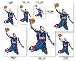 Steve Francis Houston Rockets Record Basketball Art Poster