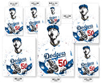 Mookie Betts Los Angeles Dodgers Baseball Art Poster