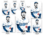 Yoshinobu Yamamoto Los Angeles Dodgers Baseball Art Poster