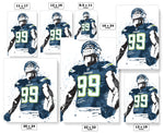 Joey Bosa Los Angeles Chargers Football Art Poster