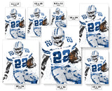 Emmitt Smith Dallas Cowboys Football Art Poster