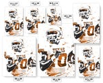 Vince Young Texas Longhorns NCAA College Art Poster