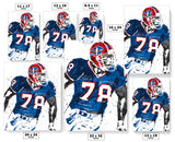Bruce Smith Buffalo Bills Football Art Poster