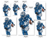 Calvin Johnson Detroit Lions Football Art Poster