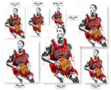 Scottie Pippen Chicago Bulls Basketball Art Poster