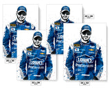Jimmie Johnson Blue NASCAR Art Poster