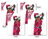 LeBron James Dunk Cleveland Cavaliers Basketball Art Poster