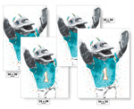 TD Mascot Miami Dolphins Football Art Poster