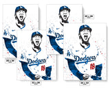 Yoshinobu Yamamoto Los Angeles Dodgers Baseball Art Poster