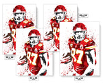 Travis Kelce Kansas City Chiefs Football Art Poster