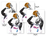 Dwayne Wade Heat Vice Miami Heat Basketball Art Poster