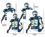 Joey Bosa Los Angeles Chargers Football Art Poster