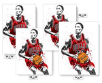 Scottie Pippen Chicago Bulls Basketball Art Poster