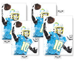 Justin Herbert Los Angeles Chargers Football Art Poster