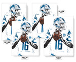 Jared Goff Detroit Lions Football Art Poster
