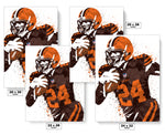 Nick Chubb Cleveland Browns Football Art Poster