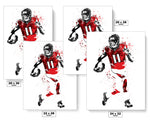 Julio Jones Atlanta Falcons Football Art Poster